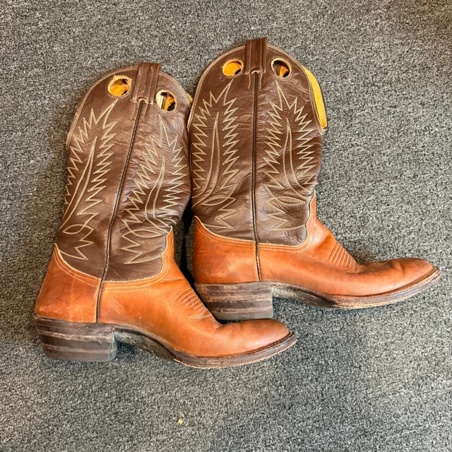 MEN'S NOCONA BROWN Leather Boots Cowboy Western Style 5016 Size 9D £49. ...