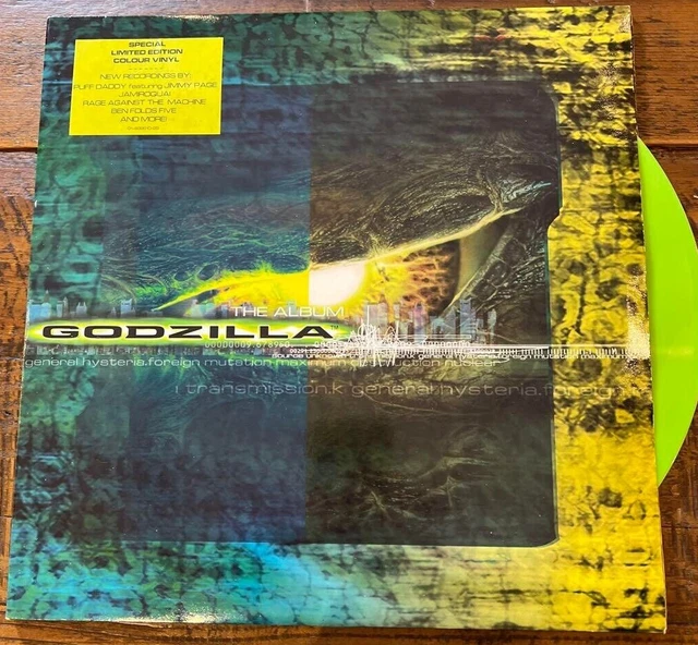 Epic Records Godzilla The Album 2LP Green Vinyl Record 1998 Used From Japan Epic Records Godzilla The Album 2LP Green Vinyl Record 1998 Used From Japan