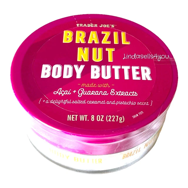 TRADER JOE'S BRAZIL Nut BODY BUTTER Coconut Oil Shea Butter 8 oz SEALED
