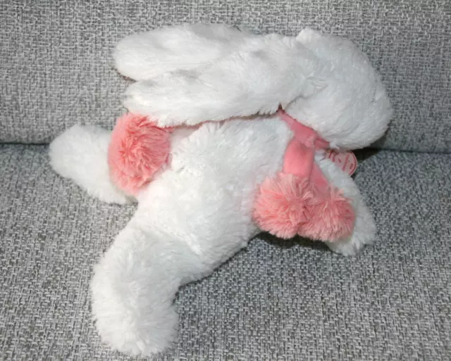 Doudou Et Compagnie Doudou Lapin Pm Pompon Corail 25 Cm Dc2682 Etat Neuf
