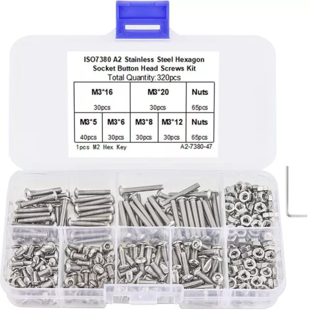 M3 Nuss sortiment Kit Edelstahl Bolzen-Sortiment  Sonstige Heimwerker arbeiten