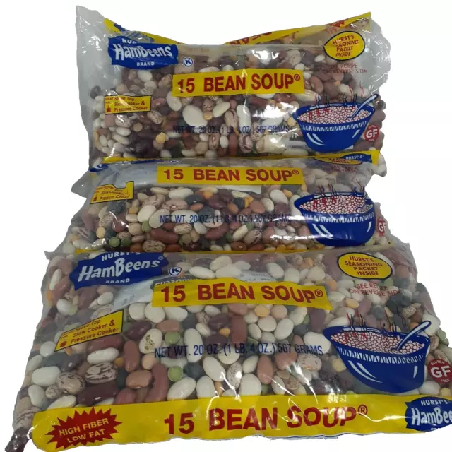 Hurst's HamBeens 15 Bean Soup Mix 20 oz- Lot of 3