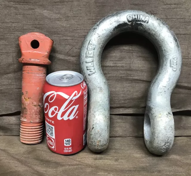 1 Large 1-3/8" Clevis Screw Pin Anchor Shackle 13 Ton D Ring 4 X 4  Rigging