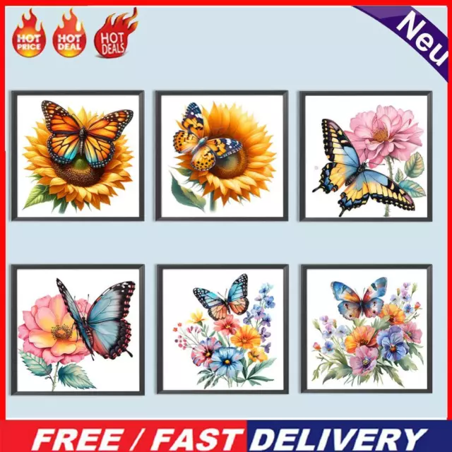 Paint By Numbers Kit On Canvas Oil Art Spring Flower Butterfly Art Wall Decor