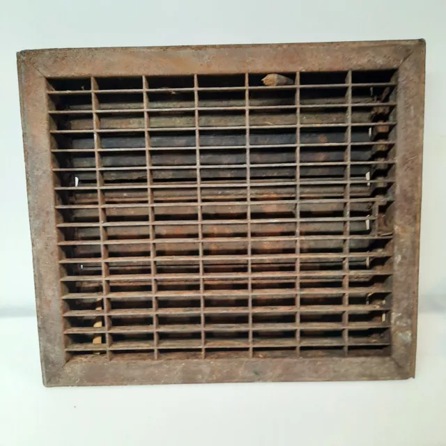 Cast Iron Floor Vent Register Air Grate Return 13 x 15 Salvaged Antique