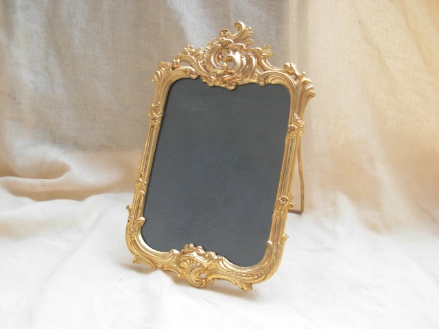 ANTIQUE FRENCH GILT BRONZE BRASS PHOTO FRAME,LOUIS XV STYLE LATE 19th CENTURY