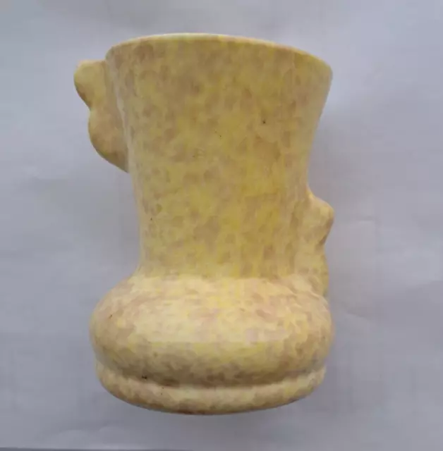 Australian Vintage Art Deco Pates Pottery Yellow Vase - mid-century.