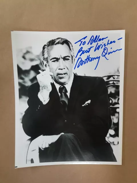 Anthony Quinn Autograph Photo 8x10 Movie Actor Film Signed star