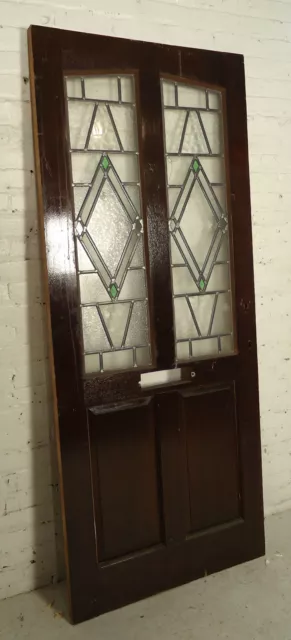 Tall Antique Vintage Stained Glass Art Door (05287)NS 3