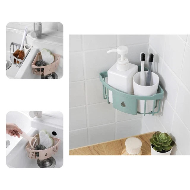Organizador de estante triangular estante baño montaje en pared baño esquina de baño