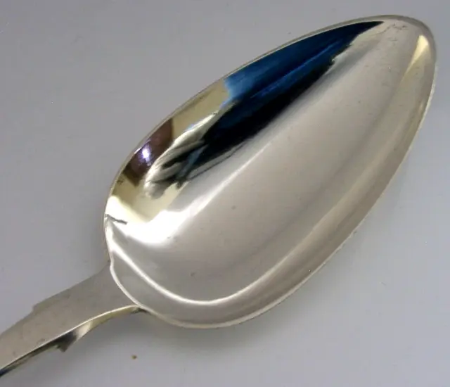 ENGLISH WILLIAM IV STERLING SILVER INITIALS RM BASTING SPOON 1834 ANTIQUE 106g