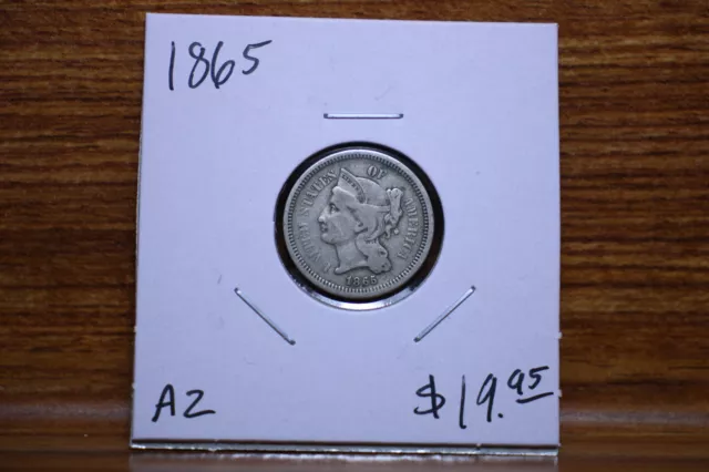 1865 Three Cent Nickel Lot A2