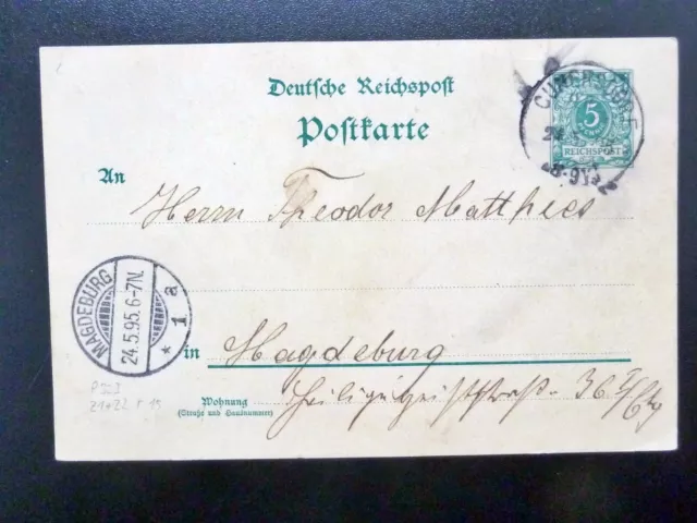 DR-Postkarte P32I, Stempel CUNERSDORF und MAGDEBURG