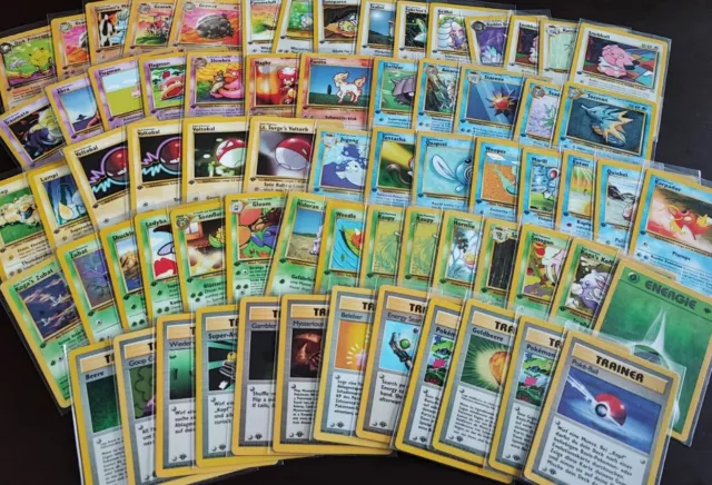 68x Pokemon Karten: 1st Edition Sammlung WOTC Alt BaseSet Gym Neo Fossil Rocket