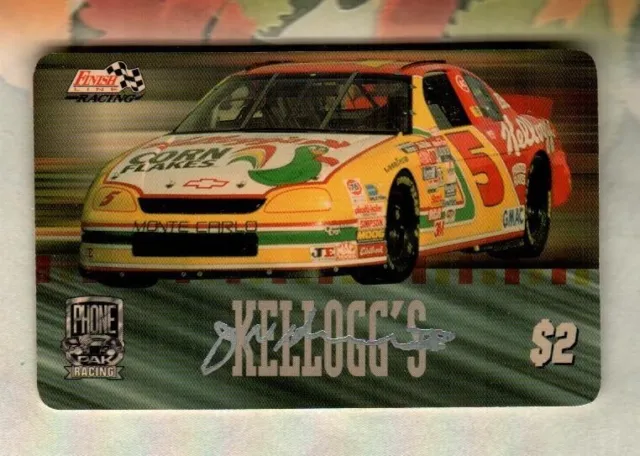 FINISH LINE RACING Kellogg's Car 5, NASCAR ( 1996 ) Phone Card ( EXPIRED ) V2