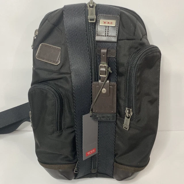 NWT - Tumi Alpha Bravo Saratoga Sling Crossbody Bag 222393HK2 Black Brown