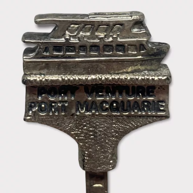 Vintage Souvenir Spoon - Port Venture, Port Macquarie (NSW) - Silver Plated