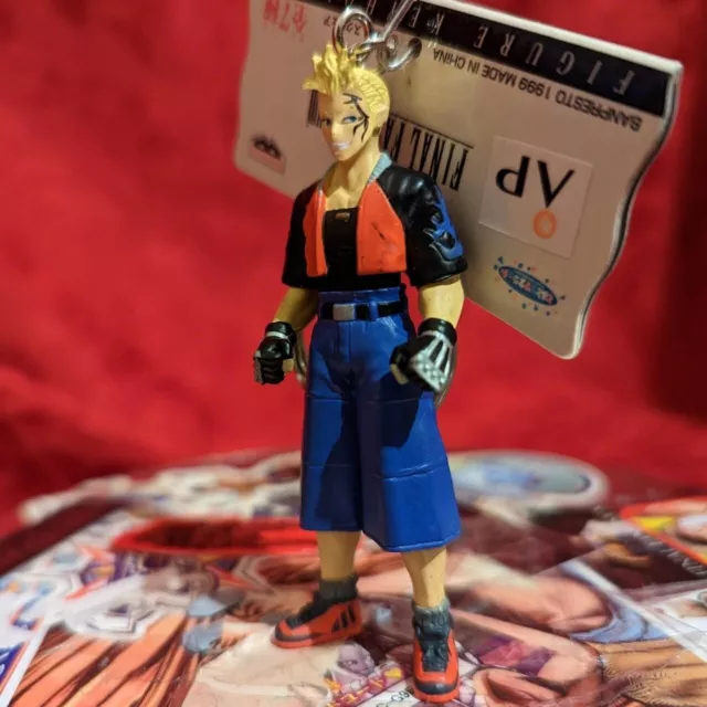 Rare Official Banpresto Final Fantasy Viii Zell Keyring Figurine