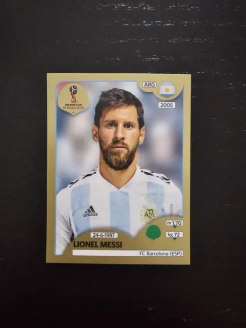 2018 Panini World Cup Lionel Messi Gold Sticker #288 Argentina