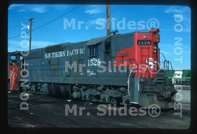 Original Slide SP Southern Pacific SD7 1528 Roseville CA 1986