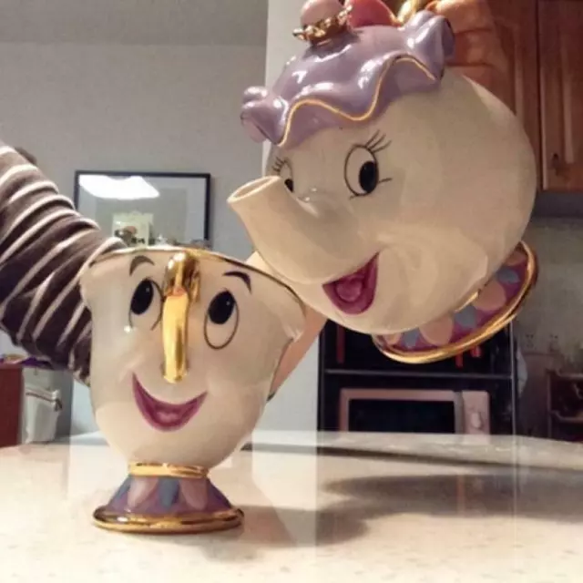 Ceramics Tea Pot Cup Cartoon Beauty And The Beast Mug Mrs Potts Chip Teapot Cup