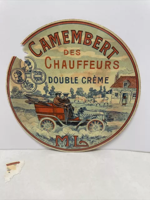 Ancienne Étiquette De Fromage: Camembert Des Chauffeurs ML