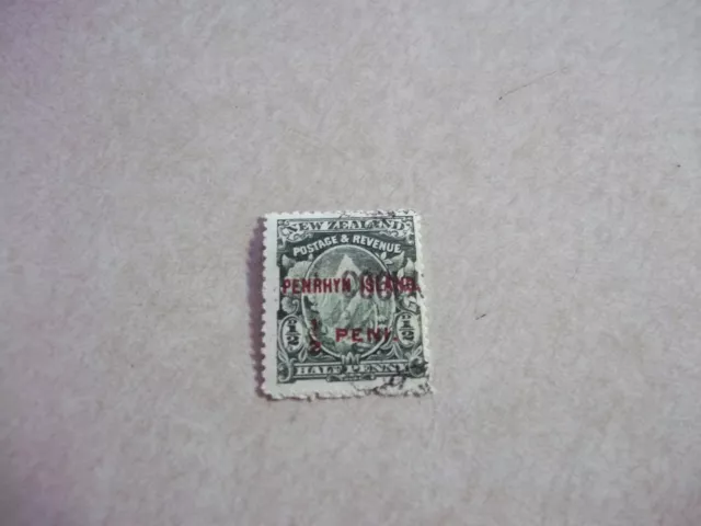 PENRHYN COOK ISLANDS Stamp SG 9 Scott 5 CARMINE RED OVERPRINT Fine Used