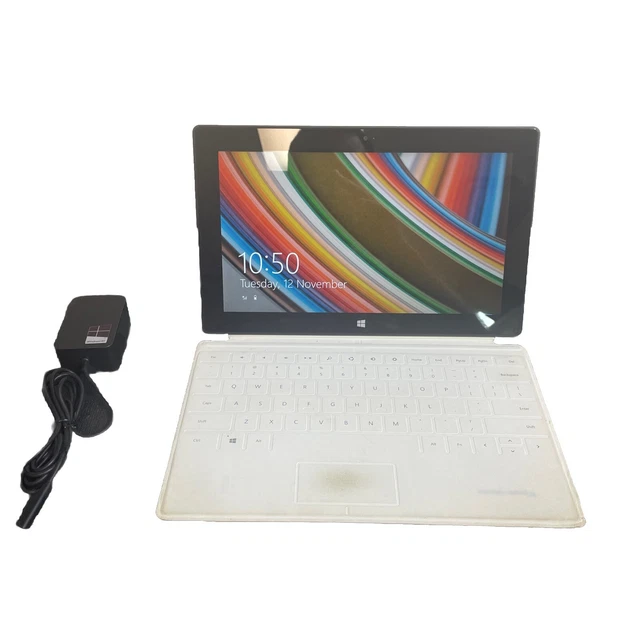 1516 MICROSOFT SURFACE RT 32GB 10.6in Windows RT Tablet White Keyboard