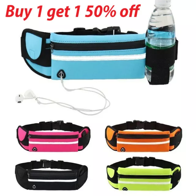 Waterproof Sport Waist Belt Bum Pouch Fanny Pack Camping Running Hiking Zip Bag