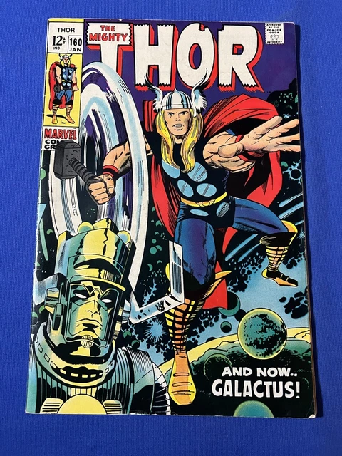 The Mighty THOR # 160    (1969)   HIGH GRADE   Featuring GALACTUS - THE RECORDER