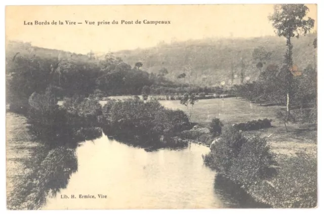 CPA 14 - Les Bords de la Vire - Vue prise du Pont de Campeaux