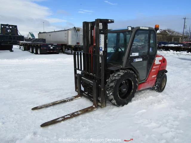 2012 Manitou MH25-4T E3 4,800 lbs Rough Terrain Forklift Cab Lift Truck bidadoo
