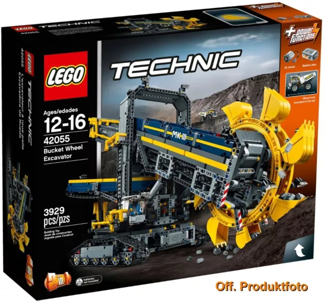 LEGO TECHNIC: Schaufelradbagger 42055, gebr. in neuw. Zustand, gereinigt, Extras