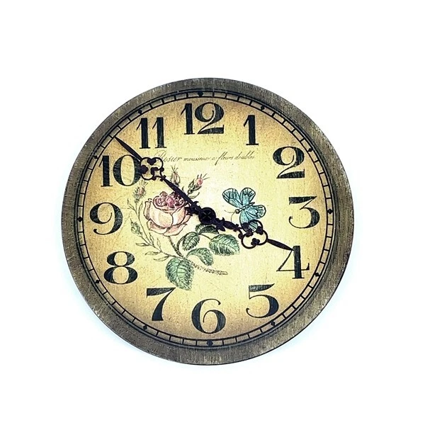 Orologio Da Parete Shabby Chic Blu Faro 30cm: Silenzioso, Impermeabile, Senza Vetro - Perfetto Per Cucina E Bagno