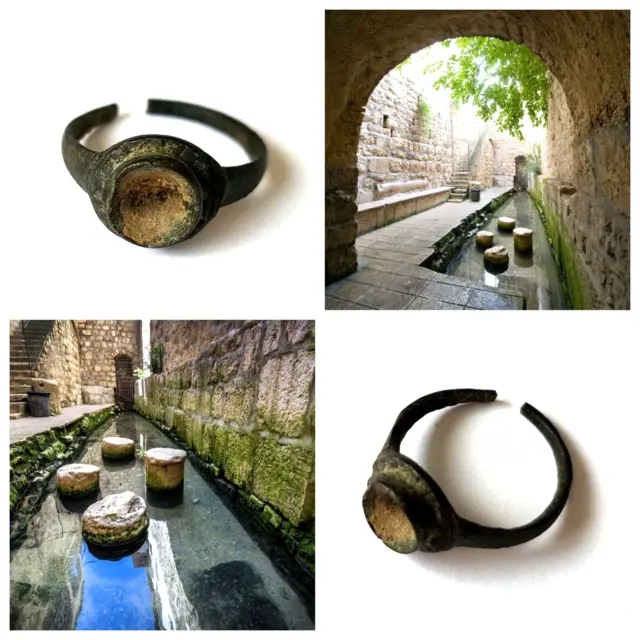 Ancient Medieval Bronze Ring • Old Jerusalem • Siloam Pool • Israel • Holy Land