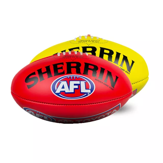 Sherrin Official AFL Replica Game Football - Leather, PVC and PVC Mini