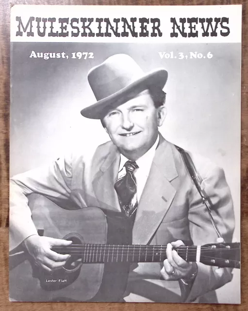 1972 Muleskinner News Lester Flatt August The Blue Grass 45 Wmva Exc Z4932X