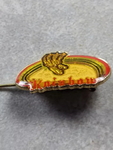 Vintage 80er Jahre Regenbogen Pin Abzeichen gekauft um 1986