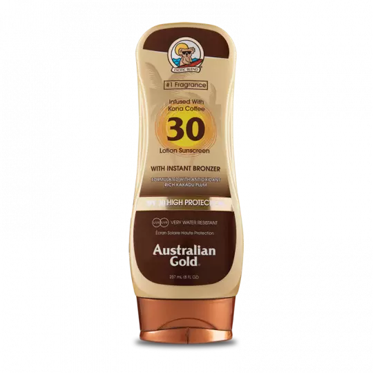 Australian Gold Protezioni Solari SPF30 Lozione con Bronzer 237ml