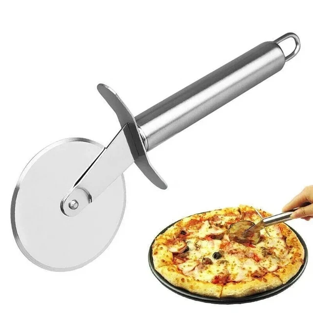 STAINLESS STEEL PIZZA Cutter Wheel Kitchen Professional Slicer