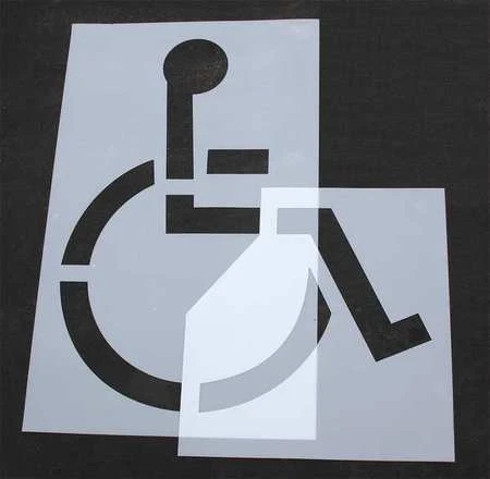 RAE STL-108-3072 Pavement Stencil,72 in,Handicap,1/8