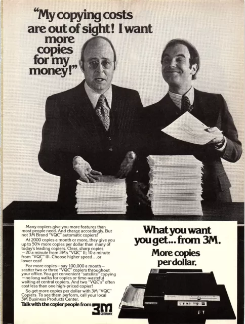 1978 Print ad 3M Copier Company, More Copies Per Dollar/Lincoln National Life