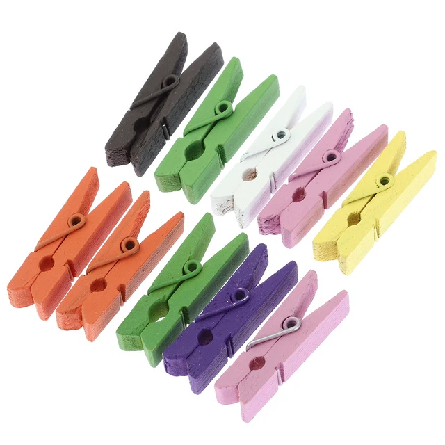 100 ud. grapas de madera 3,5 cm abrazaderas decorativas mini grapas boda regalos JY