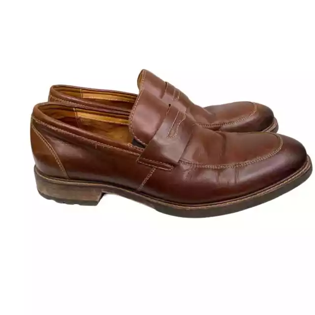 FLORSHEIM BROWN MOC Toe Penny Loafer Slip On Smooth Leather Dress Shoe ...