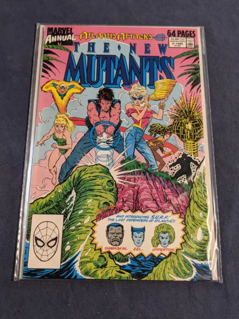 Atlantis Attacks The New Mutants Comic #5 Marvel Comics Annual 1989
