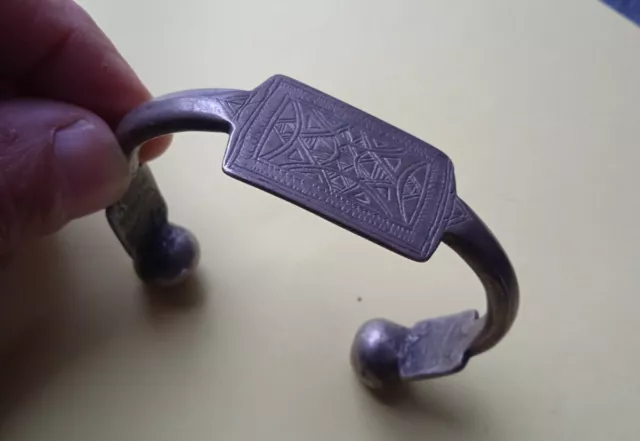 Maroc  MOROCCO  BERBÈRE ETHNIQUE   Ancien Bijoux Rare Bracelet En Argent