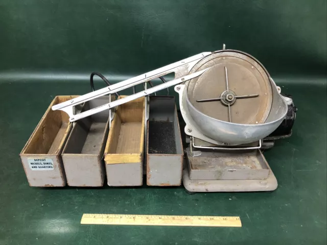 Vintage Abbott Fare Box Collection & Coin  Separator Machine Sorting US ~NY