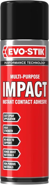 EVO-STIK Spray Adesivo a Contatto Istantaneo, Multiuso, Alta Resistenza