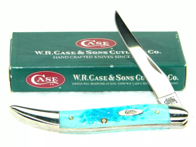 Case Xx, 2001, 61094 Medium Size Toothpick Knife, Sky Blue Bone, Scarce & Mint