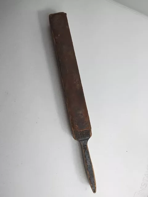 Antique Vintage Leather Barber Strop Tool for Straight Razor Knife Sharpening